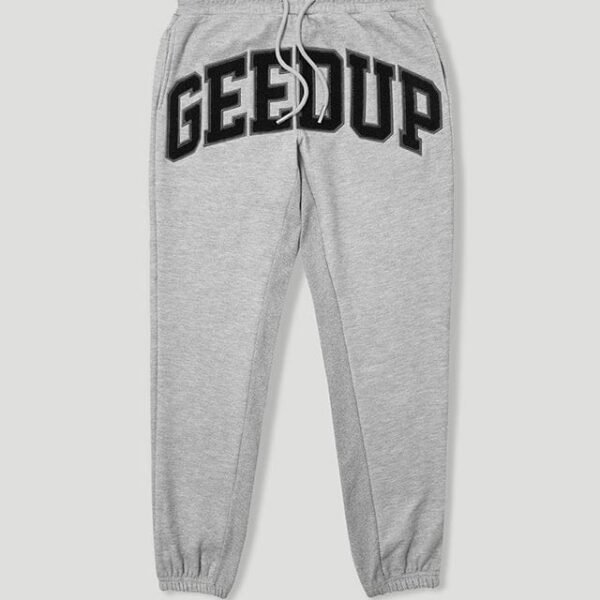 Geedup Team Logo Trackpants Grey Marle & Black