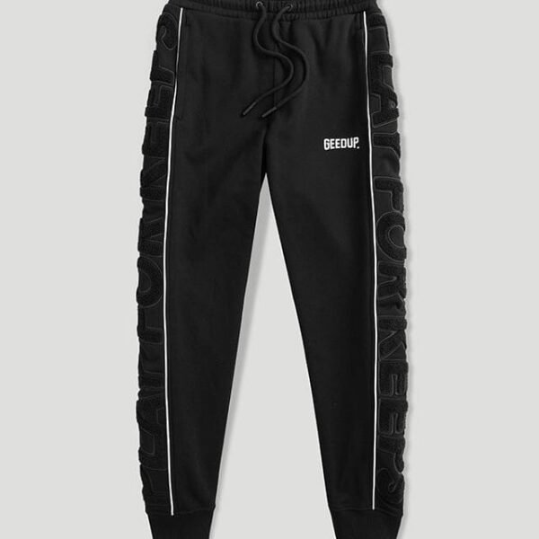 Geedup Play For Keeps Trackpants Black White