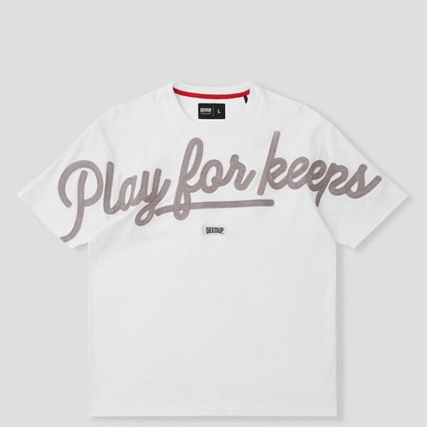 Geedup PFK Script T-Shirt White Grey