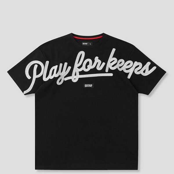 Geedup PFK Script T-Shirt Black White