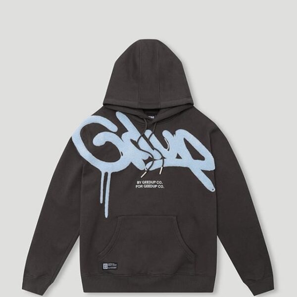 Geedup Handstyle Hoodie Graphite Pale Blue