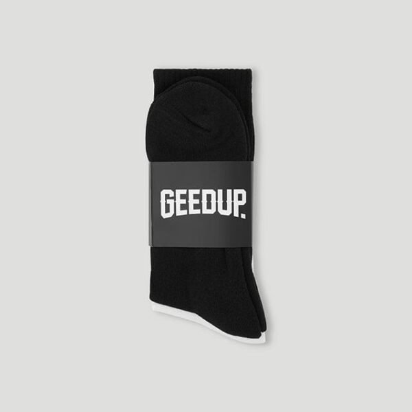 Geedup Core Logo Socks Black White 2Pack