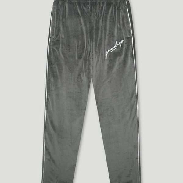 Geedup Signature Velour Trackpants Grey