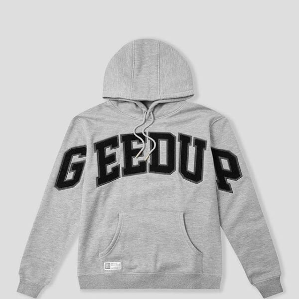 Geedup Team Logo Hoodie Grey Marle Black