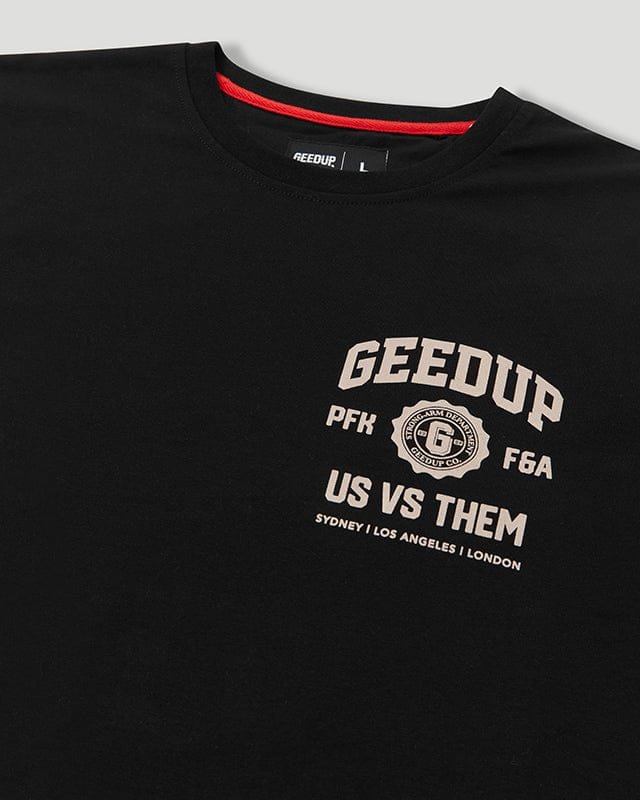Geedup Us vs. Them T-Shirt Black Pink