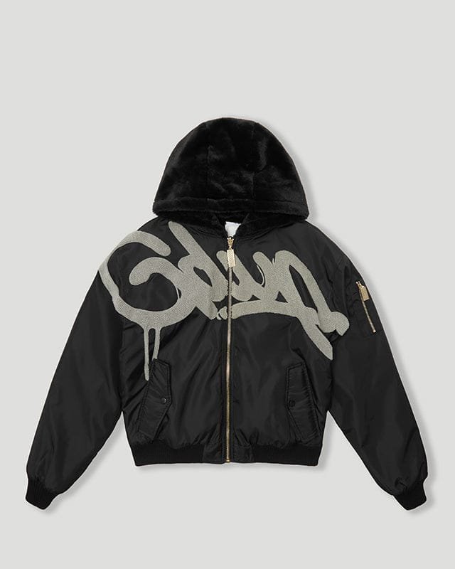 Geedup Handstyle Team Logo Bomber Black White