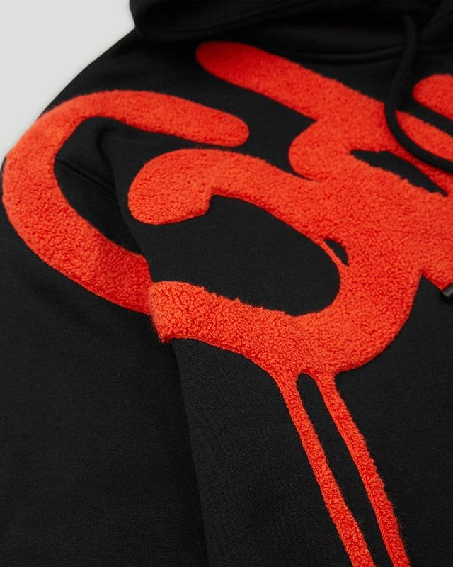 Geedup Handstyle Hoodie Black Burnt Orange