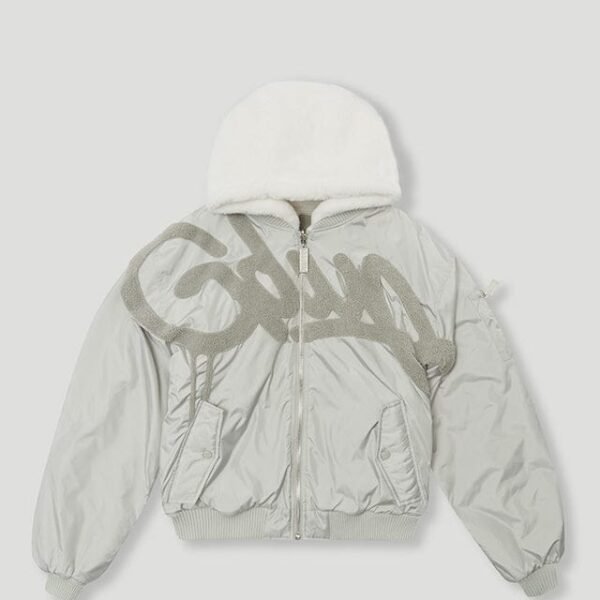 Geedup Handstyle Team Logo Bomber Grey White