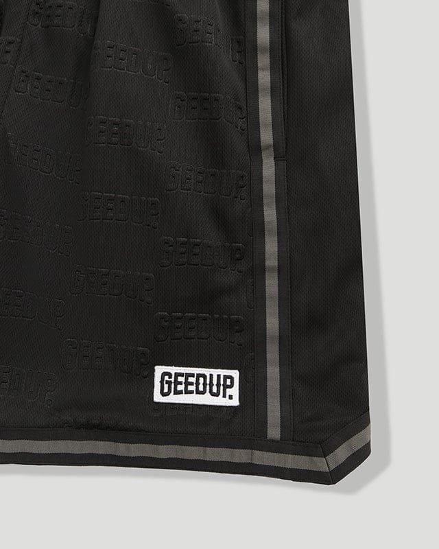 Geedup Emboss Mesh Shorts Black