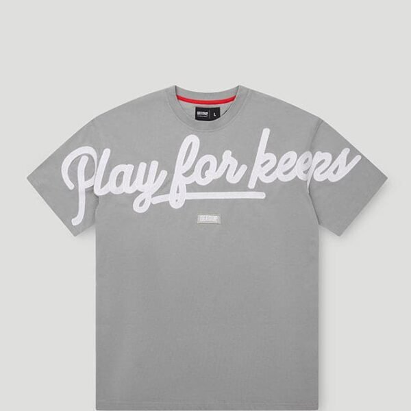 Geedup PFK Script T-Shirt Grey White