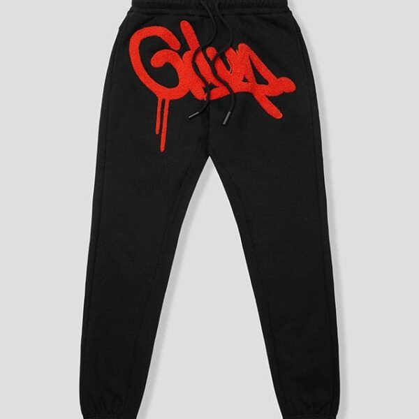 Geedup Handstyle Trackpants Black Burnt Orange