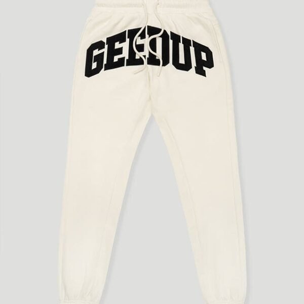 Geedup Team Logo Trackpants Buttercream Black