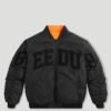 Geedup Team Logo Handstyle Reversible Bomber Black Orange